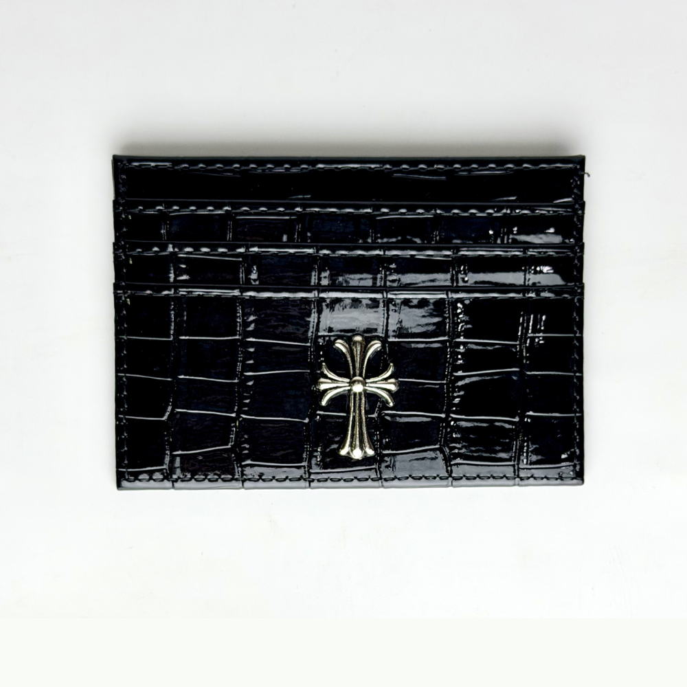 Croco Chrome Black Wallet – CASEXS