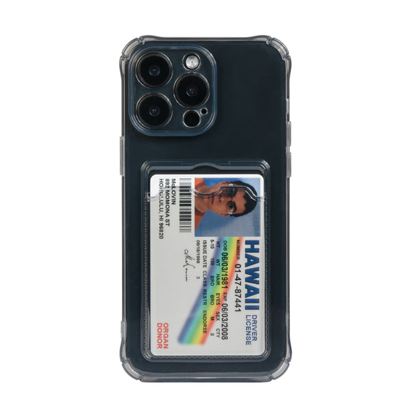 Card Holder Dark Transparent iPhone Cover + Free McLovin PVC Card