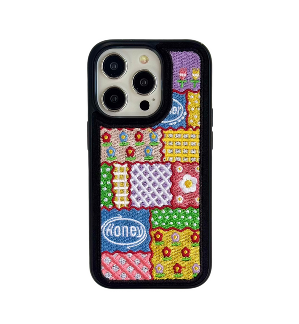 Floral Embroidery iPhone Case
